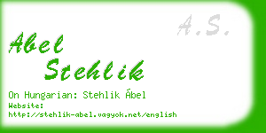 abel stehlik business card